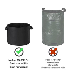 10 Gallon Grow Bags Fabric w/ Handles Gardening Planter Pot for Fruit Vegetable 10 Packs - Trend Times Toy Stores