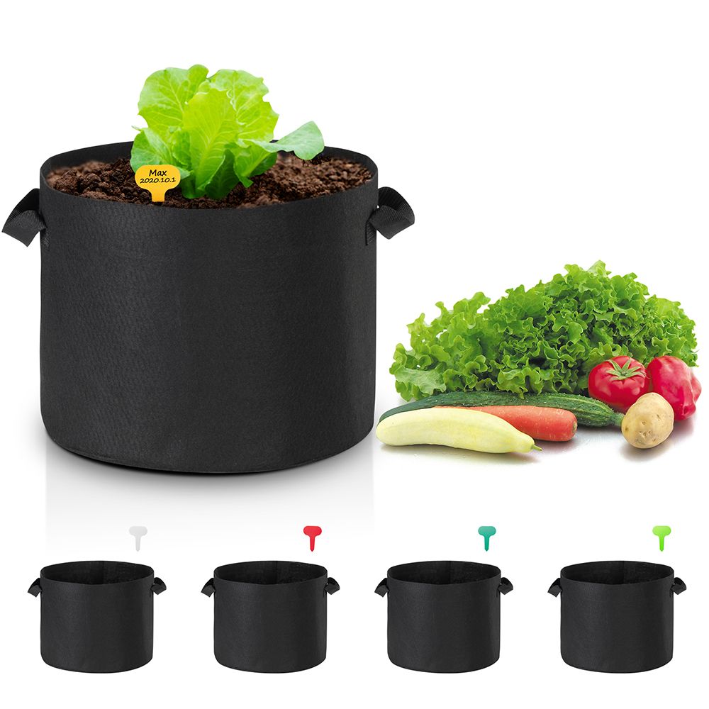 10 Gallon Grow Bags Fabric w/ Handles Gardening Planter Pot for Fruit Vegetable 5 Packs - Trend Times Toy Stores