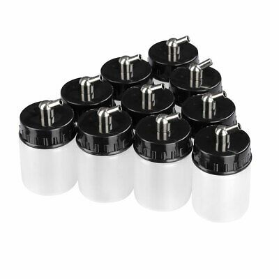 10 Pcs Airbrush Pigment Bottles Dual Action Jars Lid Siphon Feed Paint Cup 22 cc - Trend Times Toy Stores