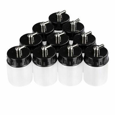 10 Pcs Airbrush Pigment Bottles Dual Action Jars Lid Siphon Feed Paint Cup 22 cc - Trend Times Toy Stores