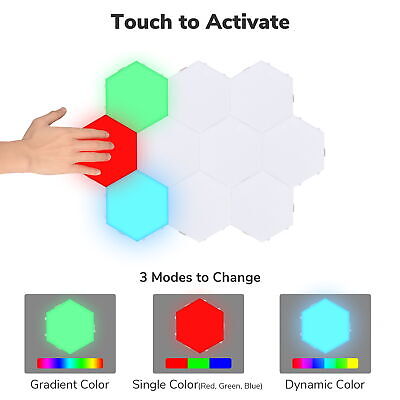 10 Pcs LED Sensitive Hexagon Light Magnetic Quantum Modular Lamp DIY Home Dcor - Trend Times Toy Stores