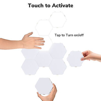 10 Pcs LED Touch Sensitive Hexagon Modular Light DIY Quantum Magnetic Lamp Gifts - Trend Times Toy Stores