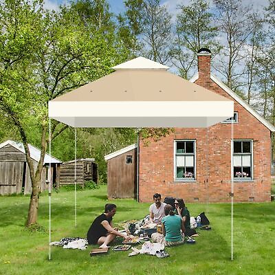 10'x10' 2 Tier Gazebo Top Replacement Outdoor Canopy Cover Patio Backyard Ivory - Trend Times Toy Stores