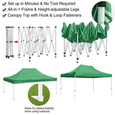 10'x15' Outdoor POP UP Canopy Party Wedding Tent Gazebo Heavy Duty Water - Trend Times Toy Stores