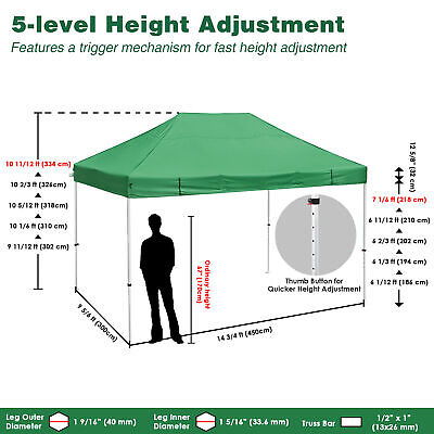 10'x15' Outdoor POP UP Canopy Party Wedding Tent Gazebo Heavy Duty Water - Trend Times Toy Stores