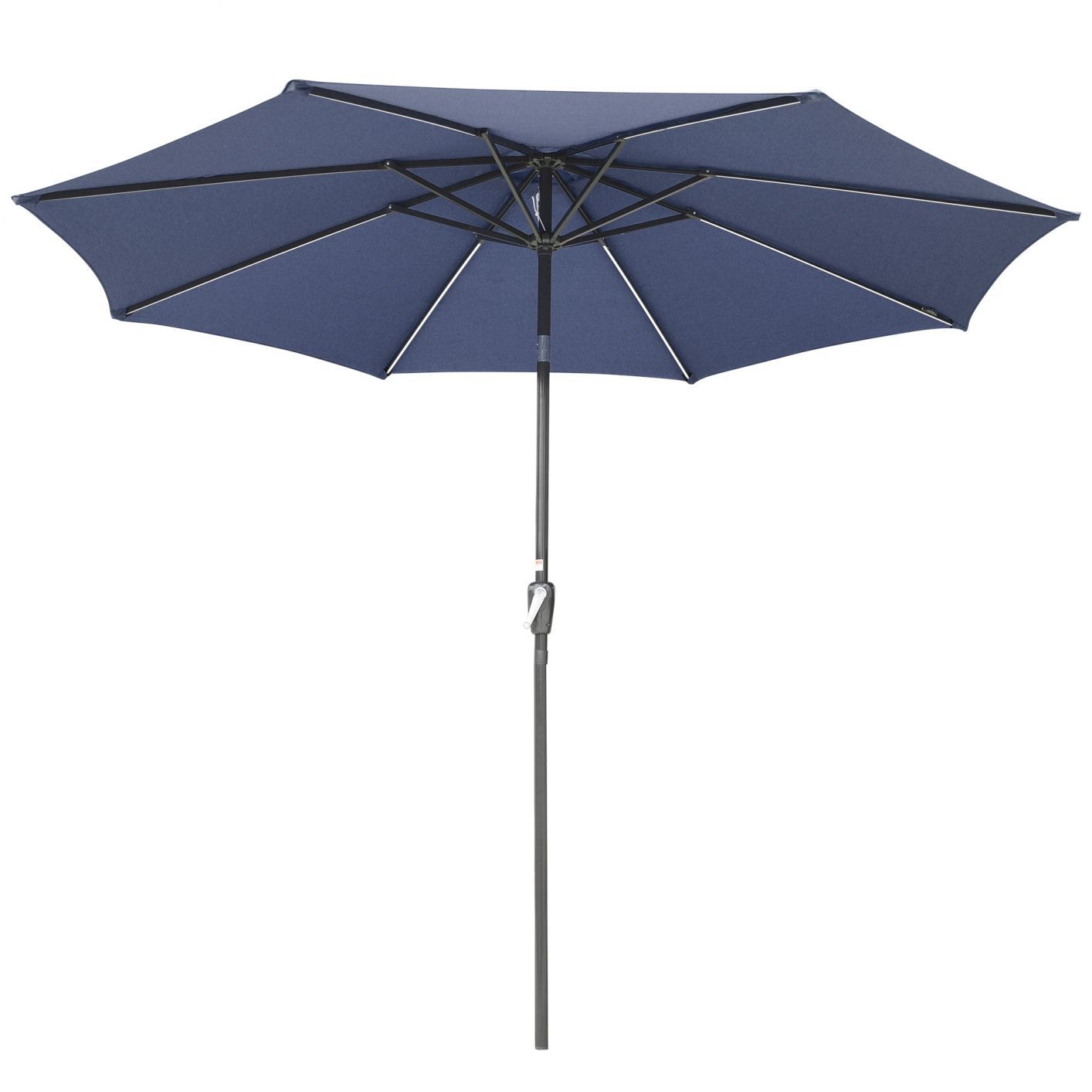 10ft Solar Powered Patio Umbrella Outdoor Yard Parasol Sunshade Tilt with Crank Navy Blue - Trend Times Toy Stores