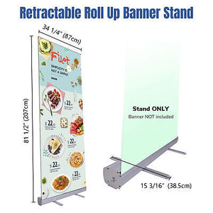 10pcs 33"x79" Retractable Roll Up Banner Stand Wedding Trade Show Sign Display - Trend Times Toy Stores