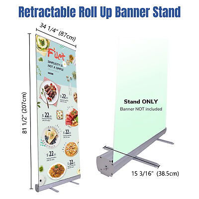 10pcs 33"x79" Retractable Roll Up Banner Stand Wedding Trade Show Sign Display - Trend Times Toy Stores