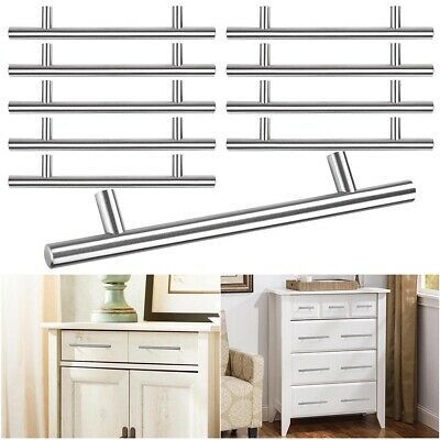 10pcs 8" Kitchen Cabinet T Pulls Handles knobs Hardware Brushed Stainless Steel - Trend Times Toy Stores