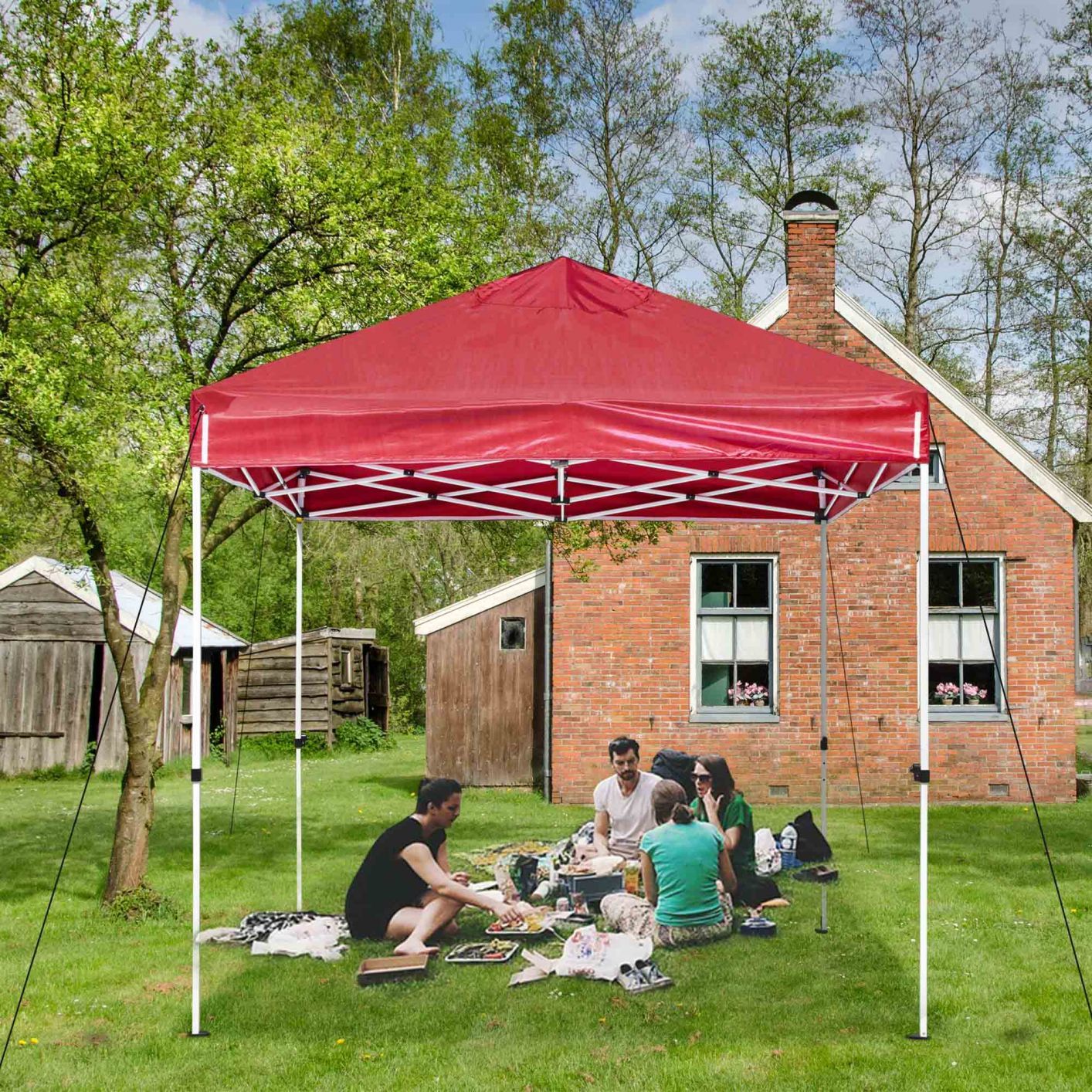 10x10' 1080D Commercial EZ Pop Up Canopy Tent Gazebo Instant Shelter Wedding - Trend Times Toy Stores