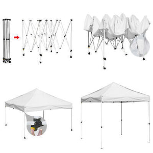10x10' 1080D Commercial EZ Pop Up Canopy Waterproof Wedding Party Tent Outdoor - Trend Times Toy Stores