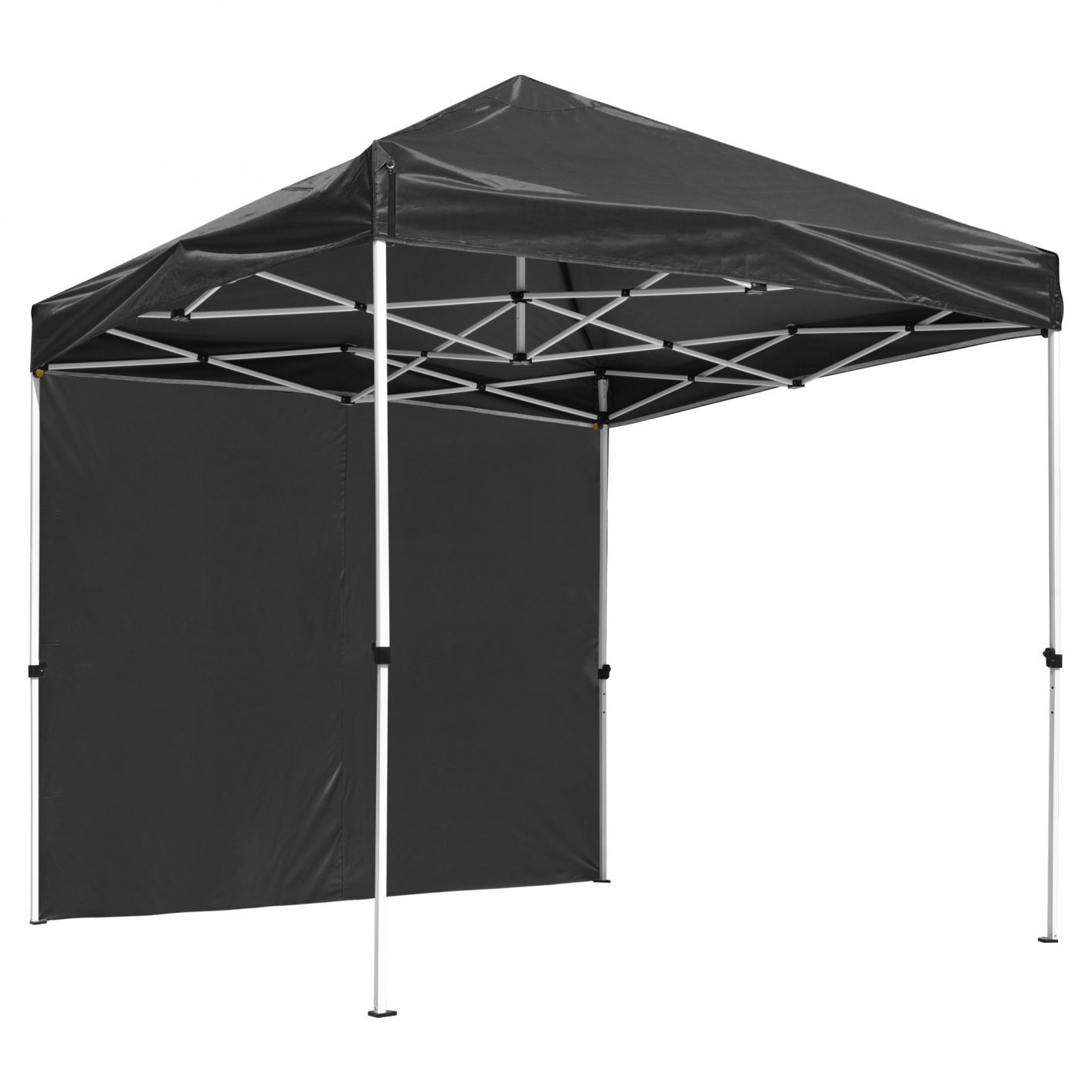 10x10' EZ Pop Up Canopy Commercial Tent Outdoor Business Gazebo Shelter Sidewall Black, with 1 Wall - Trend Times Toy Stores