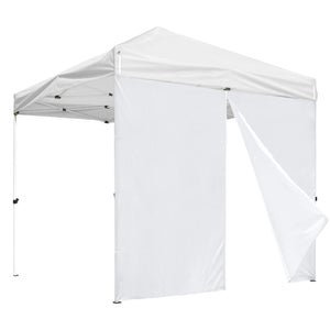 10x10' EZ Pop Up Canopy Commercial Tent Outdoor Business Gazebo Shelter Sidewall White, with 1 Zipper Wall - Trend Times Toy Stores