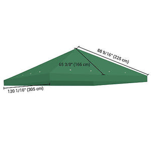 10x10 Ft 1-Tier Gazebo Top Replacement UV Block Outdoor Canopy Cover Patio Pool - Trend Times Toy Stores