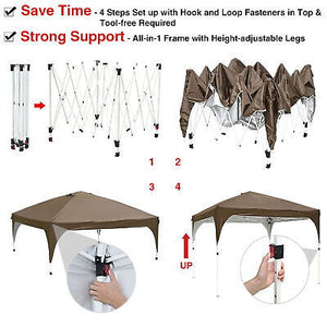 10x10 Ft Pop up Canopy UV50+ Instant Folding Tent Roller Bag Outdoor Backyard - Trend Times Toy Stores
