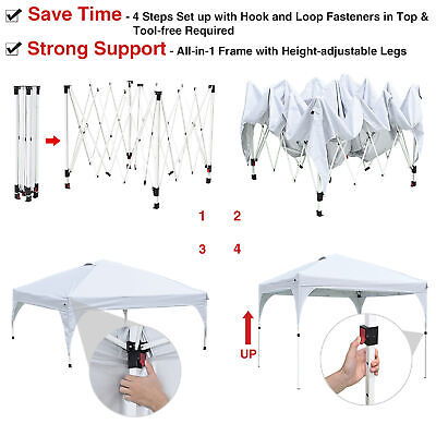 10x10 Ft Pop up Canopy UV50+ Instant Folding Tent Roller Bag Outdoor Party Yard - Trend Times Toy Stores