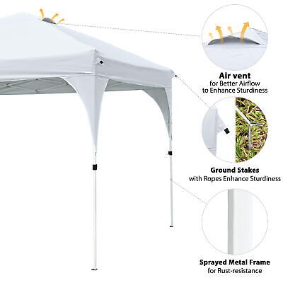 10x10 Ft Pop up Canopy UV50+ Instant Folding Tent Roller Bag Outdoor Party Yard - Trend Times Toy Stores