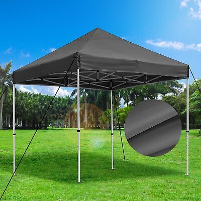 10x10 ft Pop Up Canopy CPAI-84 Commercial Outdoor Trade Fair Party Tent Black - Trend Times Toy Stores