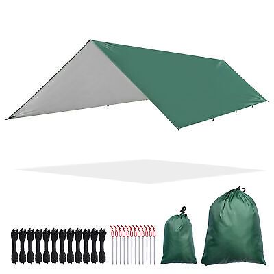10x15FT Camping Tent Tarp Hammock Rain Fly Waterproof Hiking Backpacking Shelter - Trend Times Toy Stores