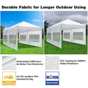 10x20 Pop Up Canopy Patio Outdoor Wedding Shelter Shade Tent Sidewall 420D - Trend Times Toy Stores