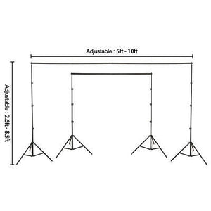 10x8.5ft Adjustable Background Support Stand Photograph Backdrop Detach Crossbar - Trend Times Toy Stores