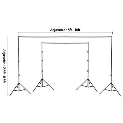 10x8.5ft Adjustable Background Support Stand Photograph Backdrop Detach Crossbar - Trend Times Toy Stores