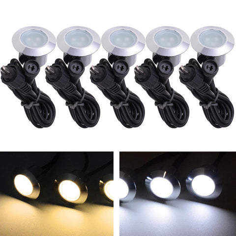 Recessed LED Deck Light Fixtures 5ct/Pack 12v