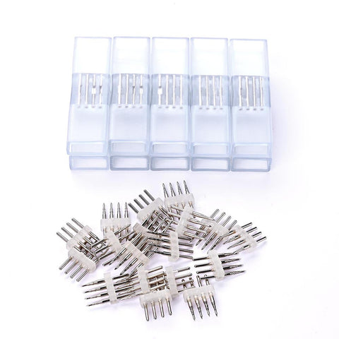 LED Neon Splice Kit 4-Wire Connectors & Pins 10-Set 18x8mm