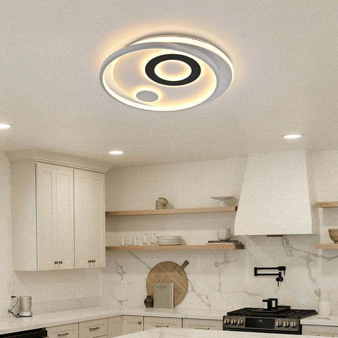 Modern Circle Ceiling Flush Light with Remote