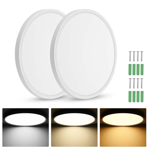 32W Dimmable Flush Ceiling Lights 2ct/Pack 16inch