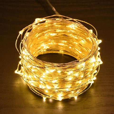 Copper String Light Christmas Lights Battery Powered 66ft