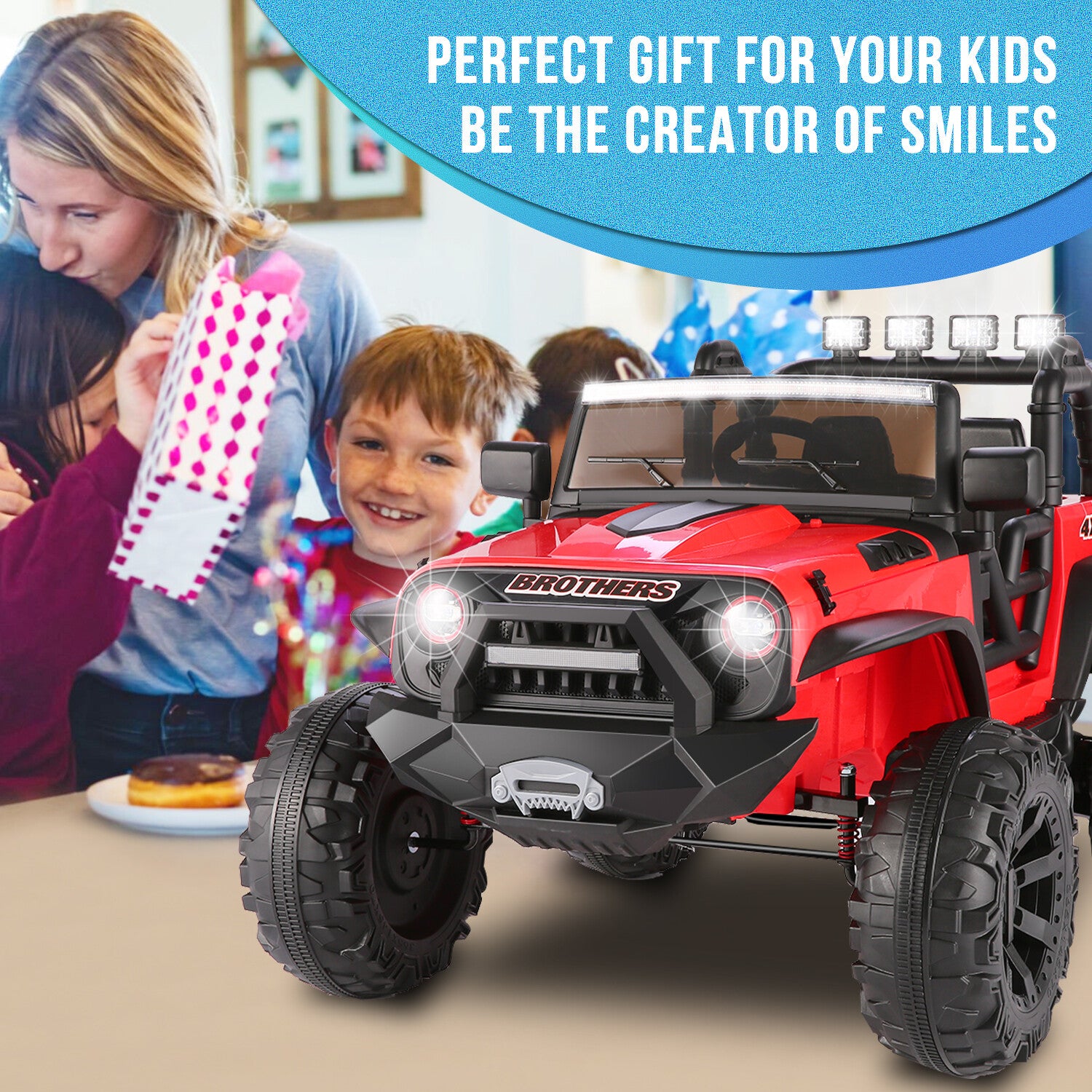 12/24V Large Electric Ride-On Truck and Motorcycle for Kids Trend Times 4