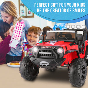 12/24V Large Electric Ride-On Truck and Motorcycle for Kids Trend Times 4