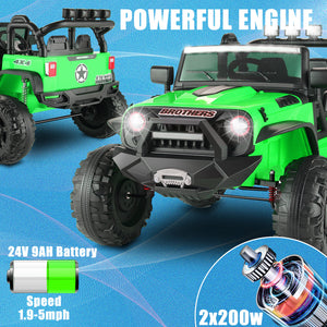 12V/24V Large Electric Ride-On Truck and Motorcycle for Kids Toy Gift Trend Times 24