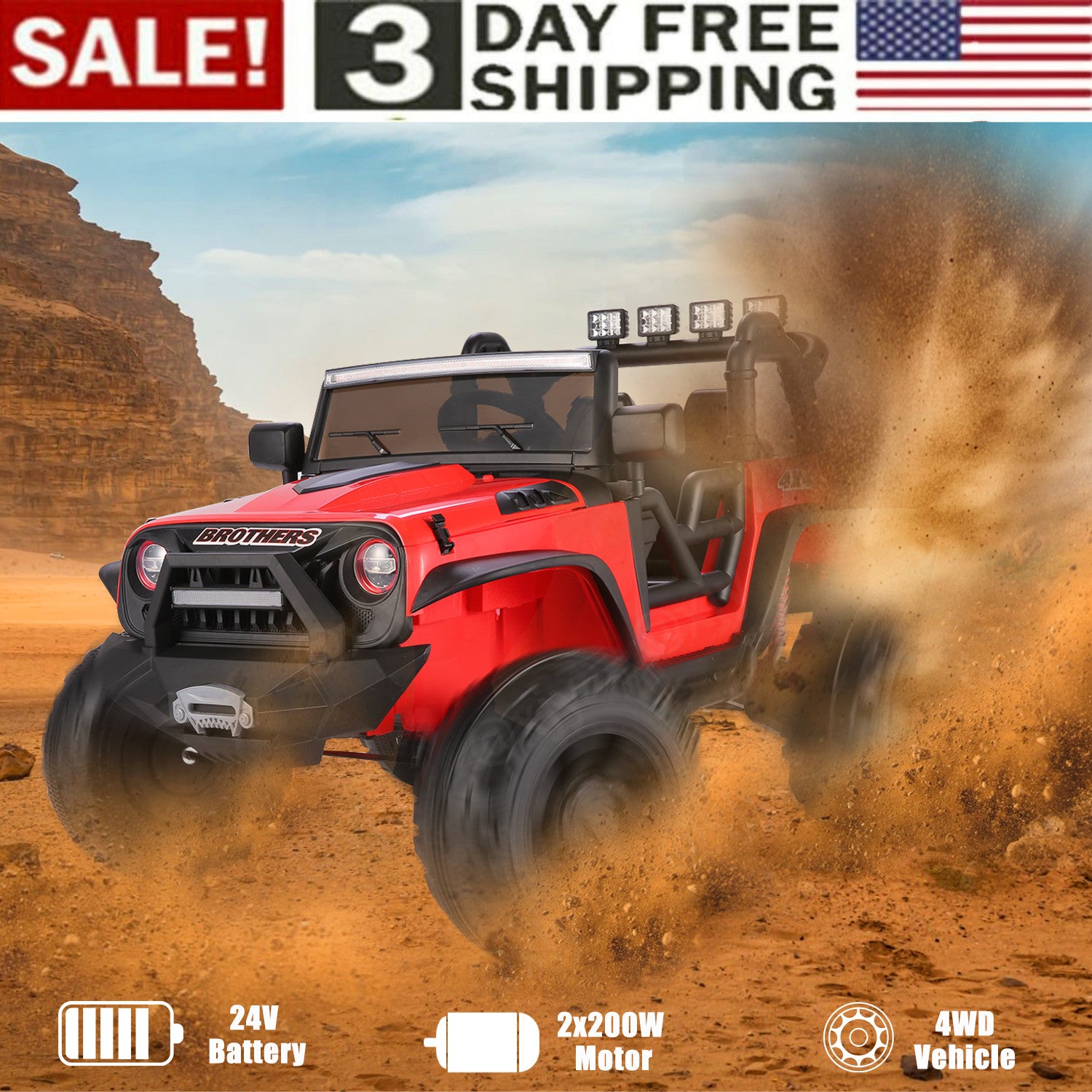 12/24V Large Electric Ride-On Truck for Kids with Parental Remote Control Trend Times 16