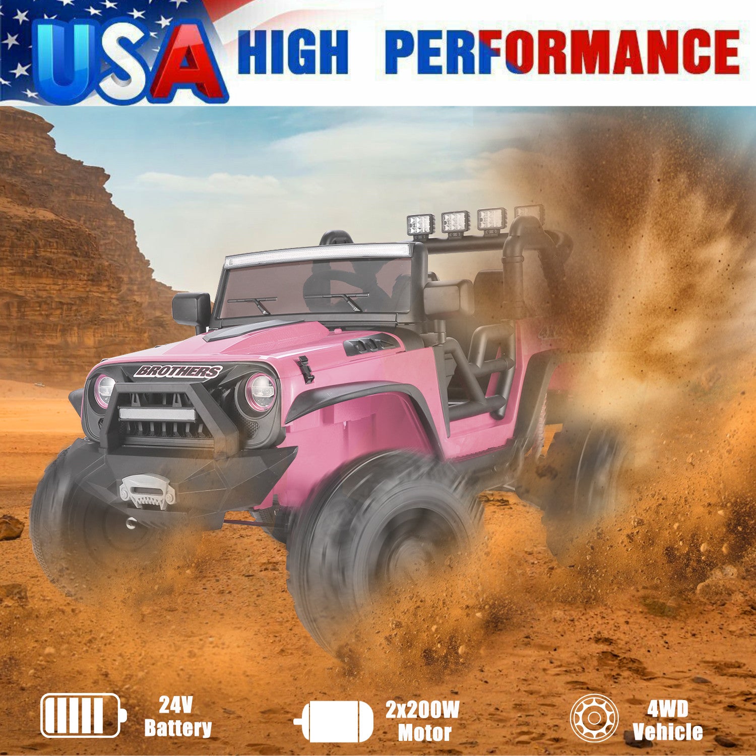 12/24V Large Electric Ride-On Truck for Kids with Parental Remote Control Trend Times 17
