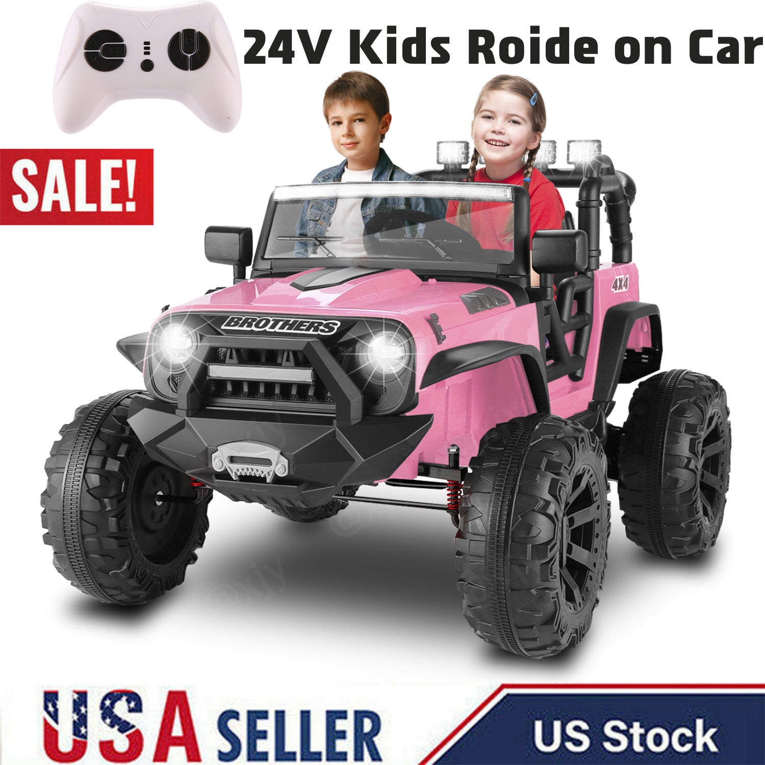 12/24V Large Electric Ride-On Truck for Kids with Parental Remote Control Trend Times 18