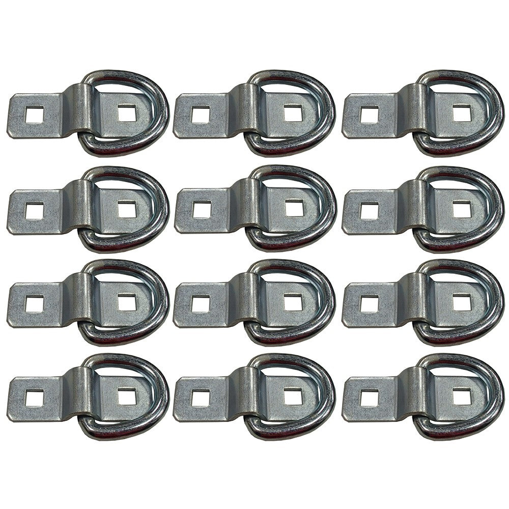 12 Pack 3/8" Steel D-Ring Tie Down Bolts 5000 lb Capacity for Car Motorcycle Quad ATV UTV Trend Times Variant 0