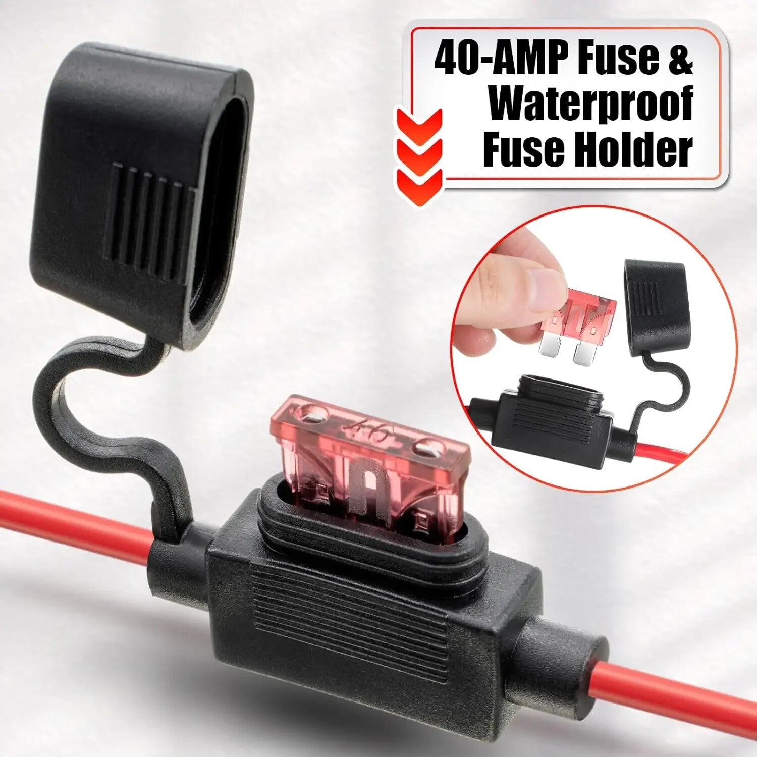 12 AWG 40A Battery Wire Harness Connector Compatible with 12V Peg Perego Cars Trend Times 1