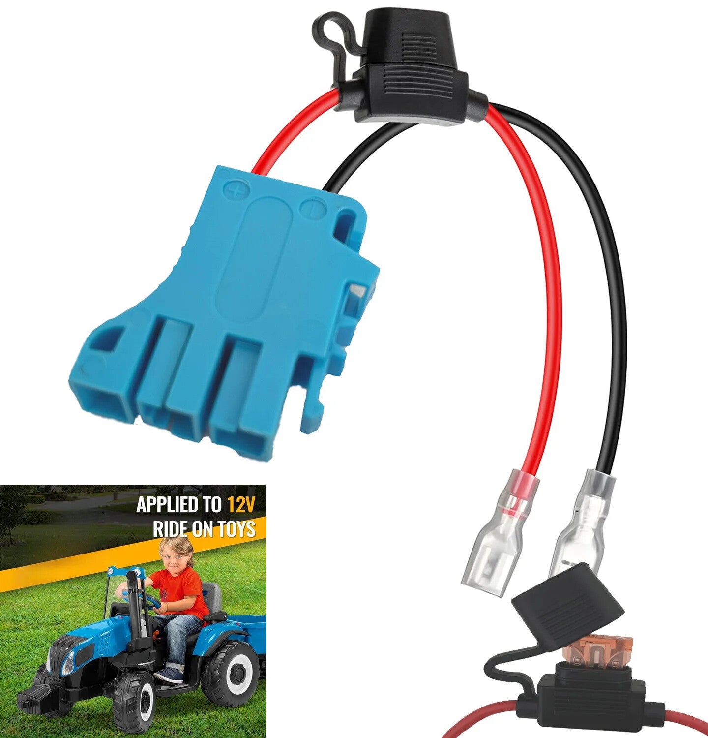 12 AWG 40A Battery Wire Harness Connector Compatible with 12V Peg Perego Cars Trend Times Variant 0