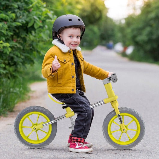 12 Inch Green Balance Bike with Adjustable Seat and Rotatable Handlebar Trend Times 1
