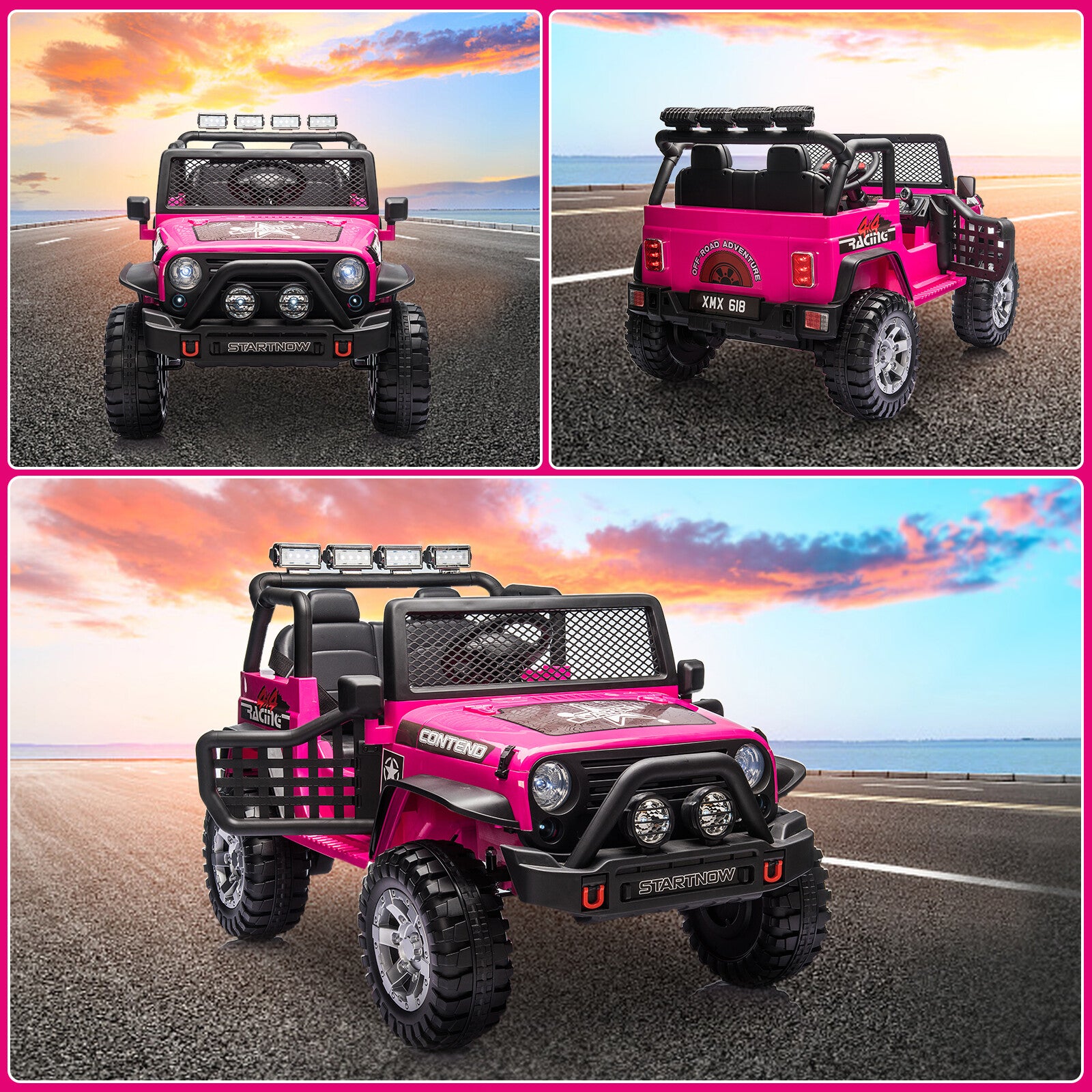 Electric 2-Seater Kids Ride-On Jeep with Remote Control and MP3 Player Trend Times 3