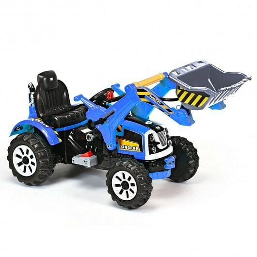 Battery Powered Kids Ride-On Dumper Truck Blue Trend Times 3