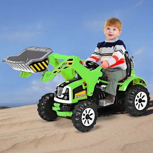 12V Battery-Powered Green Kids Ride-On Dumper Truck Trend Times 1