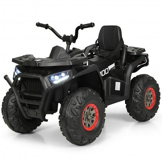 V Kids Electric 4-Wheeler ATV Quad with MP3 and LED Lights Black Trend Times 0