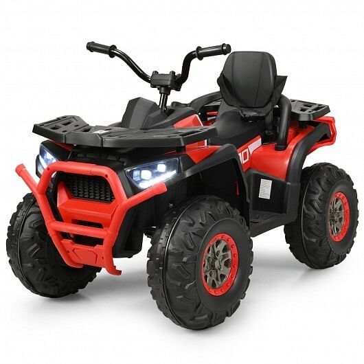 12V Kids Electric 4-Wheeler ATV Quad with MP3 Player and LED Lights, Red Trend Times 0
