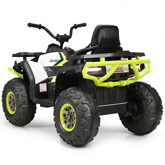 12V Kids Electric 4-Wheeler ATV Quad with MP3 Player and LED Lights White Trend Times 5