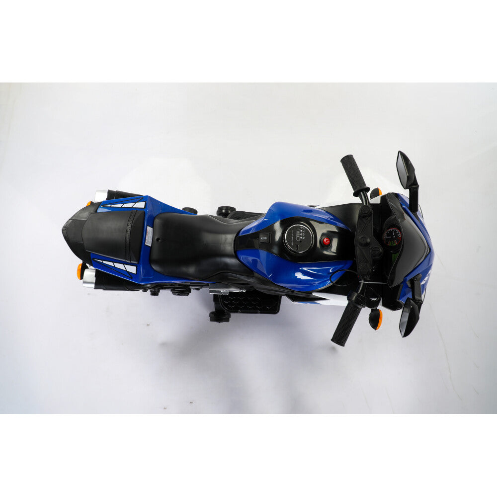 12V Kids Electric Car with Manual Hand Throttle Drive and Lighting Wheels Blue Trend Times 6