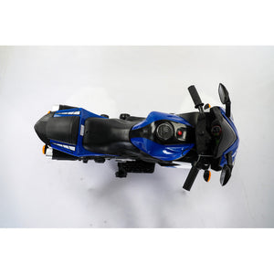 12V Kids Electric Car with Manual Hand Throttle Drive and Lighting Wheels Blue Trend Times 6