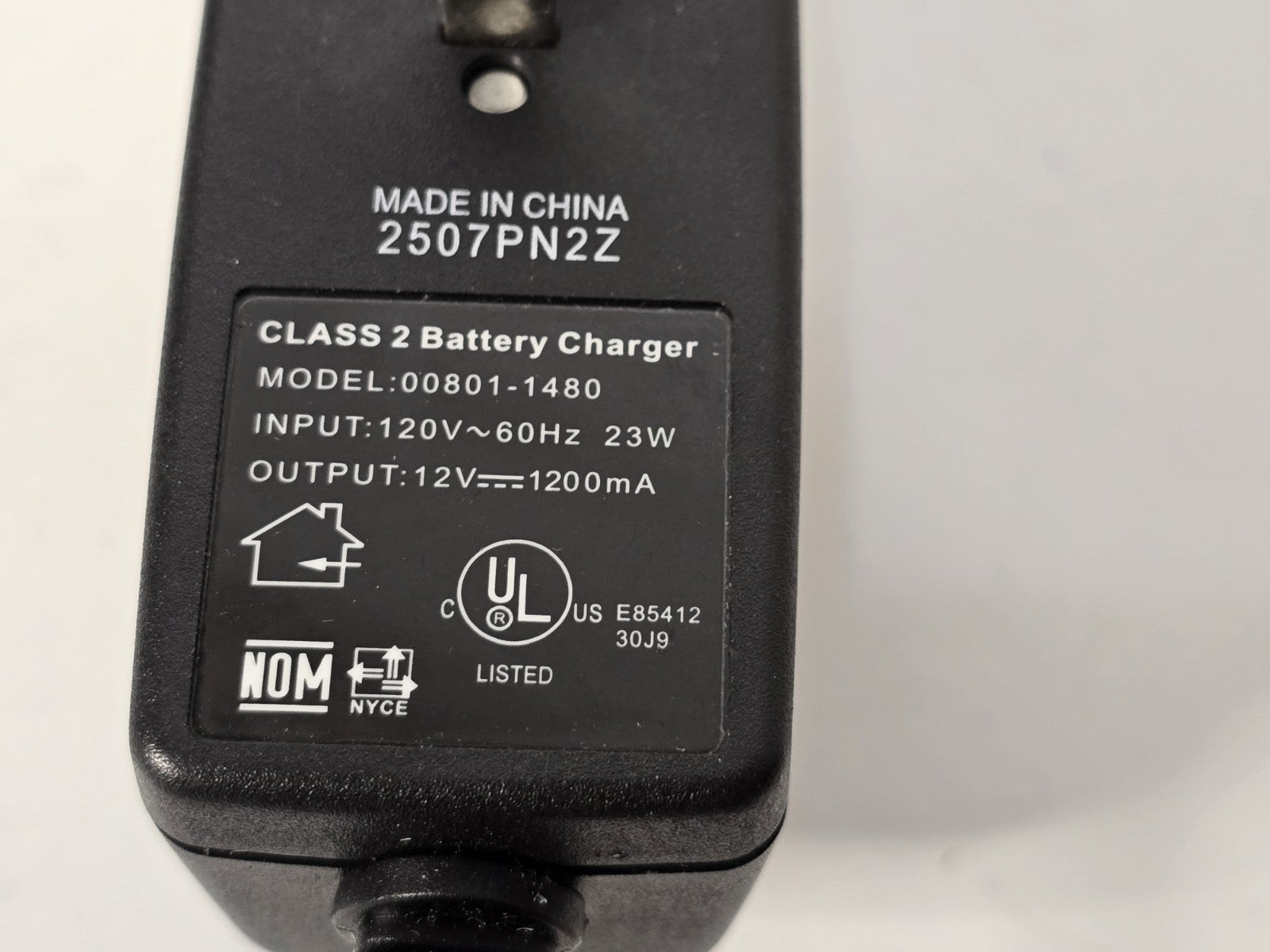 12 Volt 12V Battery Charger for Power Wheels 00801-1869 Genuine Replacement Trend Times 3
